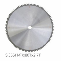 삼원초경 스테인레스SUS용 팁쏘 톱날 14inx80Tx2.7T, 단품
