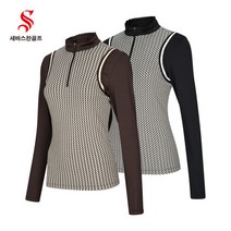 세바스찬 [세바스찬] 21 FW 여성 클래식 하이넥 긴팔 티셔츠 Y252 Y253 골프웨어