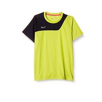 MIZUNO [미즈노] 트레이닝 웨어 전환 T 셔츠 반소매 스탠다드 흡한 속건 32MA0120 라임 그린 × 딥 네이비 일본 2XL (일본 사이즈 3L 상당)