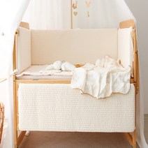 헬로미니미 [국산] 누빔 범퍼가드 아기침대 가드쿠션 범퍼가드 침대별 브랜드 맞춤형, 쁘띠라뺑 뉴에코베어, 대형