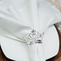 웨딩포 냅킨링 실버 크라운 Napkin Ring Metal Silver Crown