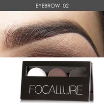 FOCALLUR 아이 브로우 파우더 팔레트 아이 브로우 포마드 브로우 방수 5.8g., #02 × 1개