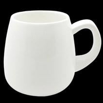 카페 무지머그컵 곡선머그잔 500ml 도자기 화이트감성