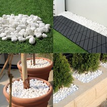 백자갈 20kg 흰돌 흰색 정원 수경재배 인테리어 베란다 화단, 단품