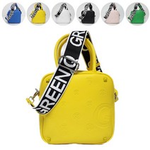 지니골프 여성골프파우치 큐브 크로스백 가방, 그린