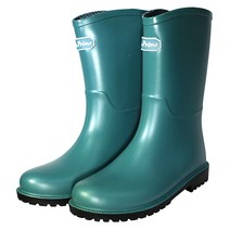 여성 장화 작업 주방 부츠 다목적 방수 미끄럼 방지, 민트 XL 250mm, 기본