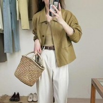 가죽자켓 오토바이 가죽 코트 자켓 여성용 루즈핏 레트로 하이센스 틈새 숏 숏 블랙 봄