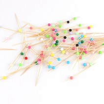 대나무 아크릴 과일꽂이100P l 과일꼬지 샌드위치꽂이, 4. 컬러볼, 1봉약100P