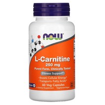 Now Foods L카르티닌 250mg 베지 캡슐 60정, 없음, 없음, 해당사항없음, 1개