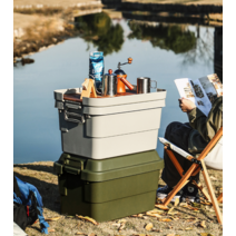 다용도 카고박스 22L 30L 50L 70L 캠핑 수납 트렁크, 그레이-50L