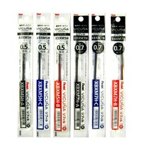 Pentel 펜텔 비쿠냐 볼펜 리필심 0.5/0.7 (XBXMS), 0.5-청색