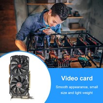 그래픽카드 rtx gtx 채굴용그래픽카드 RX580 그래픽 비디오 카드 8GB DDR5 256 비트 게임용 듀얼 냉각 팬, 한개옵션0