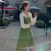 [SUIC] 가을겨울치마저고리 소녀용니트스커트 니트원피스Knit dress1008SC389