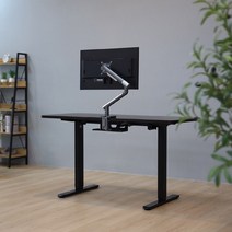 전동식 높이조절 모션데스크 1400mm 스탠워크 FDE1400 월넛색상