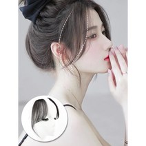 키라비 NEW 사이드뱅 앞머리 헤어피스 100% 인모 수제 똑딱이 붙임머리 BZ301, BZH301-헤어피스C(모카브라운), 1개