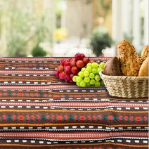 감성 식탁보 방수 테이블보 북유럽 캠핑, 천1.에스닉브라운S