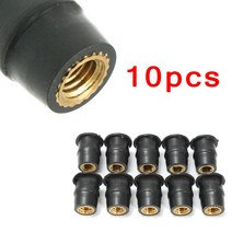 스쿠터유리보호막 오토바이 윈드 스크린 호환 10pcs 앞 유리 고무 너트 m5 진동 댐퍼 패널 마운트 액세서리 볼트 나사 패스너 야마하 가와사키 혼다, 없음, 10개
