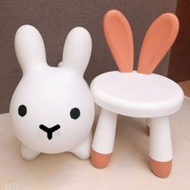 호핑말 플라스틱 풍선 토끼 짐볼 점핑볼 점핑 점프 장난감 의자 선물 부루나봉봉 미피 말타기, N.뮤직화이트래빗+코랄레드래빗의자