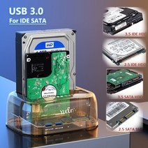 노트북 도킹 스테이션 hdd usb 3.0 to sata ide 어댑터 듀얼 슬롯 usb 3.0 카드 리더기(전원 공급 장치 포함) ssd to usb for pc 태블릿, USB 3.0 EU 플러그