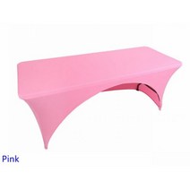 웨딩 스판덱스 테이블 천 커버 직사각형 라이크라 한쪽 오픈 호텔 연회 생일 파티 쇼 장식 멋진 디자인, 4FT 122x60x76cm size, PINK