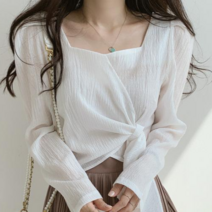아이엠몽 여성 매듭 포인트 블라우스 에인트