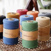 기타 바보사랑[익스트리모]Modern MACRAME 순면 콘사실 2mm 21color CH1635688, 망고그린/마크라메실
