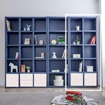 5단 문달린 수납책장 서재 거실 책꽂이 책진열대 북보관대 사무실 카페