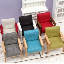 레인몰제작 미니어처 소품 1인용의자 육일돌 오비츠, 레드브라운