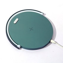유엠투 LED 무드등 조명 10W 고속 무선 충전기 Qi10W, 그린, 1개