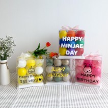 DIY 커스텀 벌룬 박스 레터링 풍선 상자 케이크 파티 용품 세트, 화이트, 레인보우