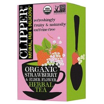 clipper tea 딸기&엘더플라워 감초·히비스커스 허브차 카페인 프리 티백 20개