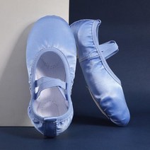 발레 여자 슈즈 새틴 소프트 솔 댄스 슬리퍼 어린이 연습 슈즈 여성 댄스 요가 운동화, blue+38