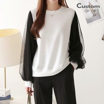 커스텀에이블 커스텀에이블 벌룬 샤소매 라운드 티셔츠_C2301TS011A