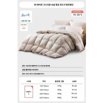 bbmarket 거위털 오리털이불 구스다운 호텔침구 Luolai Life LOVO Lewo Down Quilt 95 흰색 거위털 이불 겨울 이불 봄과 가을 이불 거위털 이불 두꺼운 이불 코어 따뜻한, 150X215cm, A.A급 표준  항균  항진드기  곰팡이 방지  95