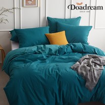 오가닉 와플면 블루 베개커버