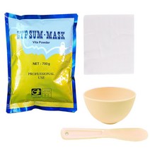피부미용 실기시험 비타석고팩 가루 700g+고무볼 소형+스파출라+석고팩거즈 30X35cm 10매 세트