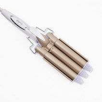 물결펌고데기 히피펌 와플 고데기 전문 22mm 헤어 도구 컬링 언 파마 스틱 세라믹 트리플 배럴 컬러 웨이, 01 22mm Curling Iron_01 EU