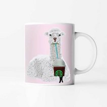 동물캐릭터 머그컵 아이러브스타벅스 라마, 왼쪽