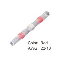 자동스위치 토클스위치 DIY스위치 열 수축 와이어 커넥터 102030PCS SST21 방수 슬리브 AWG2218 버트 전기 스플 라이스 주석 도금 솔더 씰 터미널, 없음, Red+10PCS