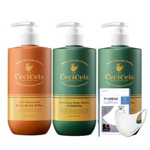 쎄씨쎌라 홈쇼핑완판제품 리프레싱 바디필링 버베나 2개&블랙베리앤베이 샤워젤 1개+마스크S사이즈(화이트) 증정