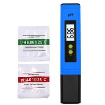 분석 측정 공구 PH 측정기 001 0-14 범위 TDS 수질 검사기가있는 고정밀 시험기 EC LCD Water, Blue PH Meter