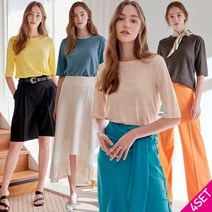 르오트 르오트 타히티 린넨 티셔츠 4종세트