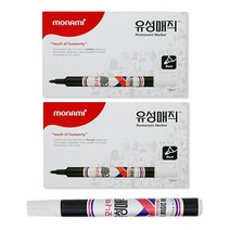모나미 유성매직 12개입 2개, 흑색, 6개