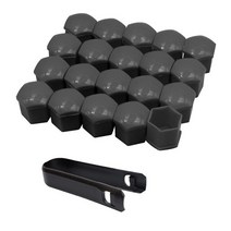 17mm 19mm 21mm 자동차 휠 센터 볼트 캡 커버 합금 휠 용 20pcs 자동 방진 플러그 크롬 너트 캡 스타일링 액세서리, 회색