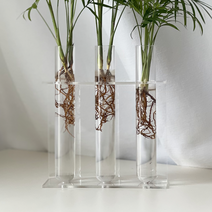 디자인벤트 오브제 이케바나 화병 수경재배 수경식물 한송이 꽃병 6종, 오롯이 화병(3구)