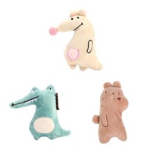GHSHOP 개박하 장난감 3 팩 재미있는 작은 동물 인형 고양이 대화 형 애완 동물 씹기 물린 장난감 물고 씹고 발로, 설명한대로, 봉제인형, 곰