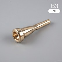 금 관악기 벨라리오 트럼 펫 전문 트럼펫 마우스 피스 Meg 3c/5c/7c 크기 바흐 초보자용 뮤지컬 액세서리, 06 Gold7C