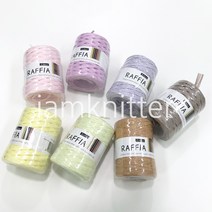 라피아 40g / 여름 소품 실 OASIS Raffia yarn 라탄 오아시스, 436 화이트