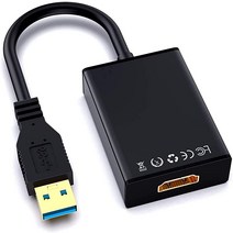 Glaida USB to HDMI 어댑터 HD 1080P 비디오 오디오 컨버터 USB 3.0 to HDMI 어댑터 PC 노트북 프로젝터 HDTV용 윈도우 XP 7/8 / 8.1