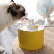 고양이 정수기 도자기 국산노필터 녹색 1개, 흰색 노란색